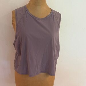 Lululemon sz 8 Cut Back Crop Tank washed lunar rock  dusty Purple great cond